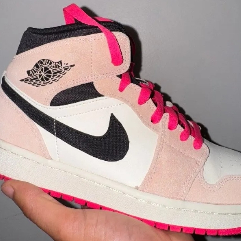 Jordan Pink and White Men's Sneakers